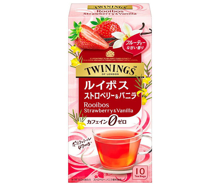 Kataoka Bussan Twinings Sachets de Thé Rooibos Fraise & Vanille 10 sachets x 6 pièces 