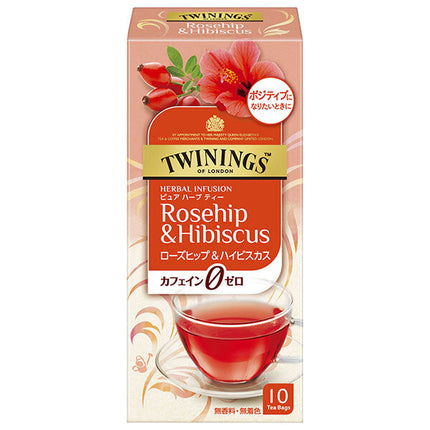 Kataoka Bussan Twinings Herbal Tea Rose Hip & Hibiscus 10 bags x 6 bottles 