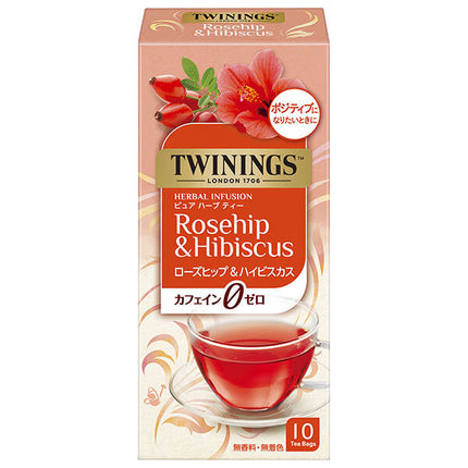 Kataoka Bussan Twinings Tisane Rose Musquée & Hibiscus 10 sachets x 6 pièces 