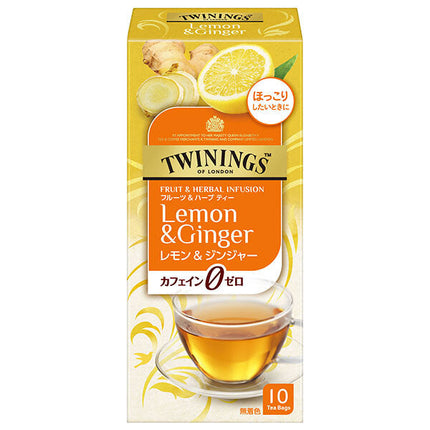 Kataoka Bussan Twinings Fruit & Herbal Tea Lemon & Ginger 10 bags x 6 bottles 