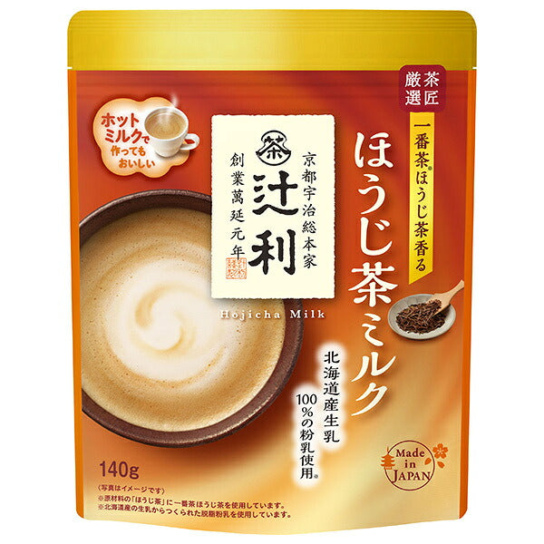 片岡物産 辻利 ほうじ茶ミルク 140g×12袋入【日本出荷】