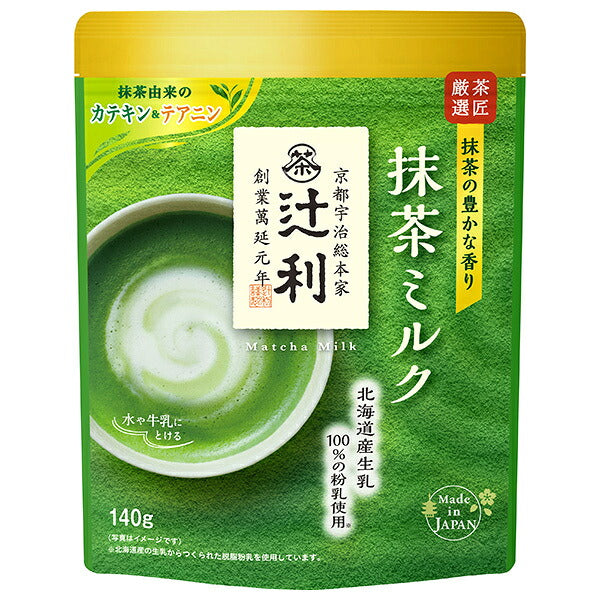 片岡物産 辻利 抹茶ミルク 140g×12袋入【日本出荷】