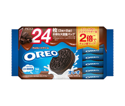 Mondelez Japan Oreo Family Pack Chocolate Cream 24 pieces (3 pieces x 8 bags) x 12 pieces 