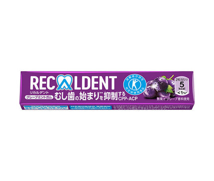 Mondelez Japan Ricardent Grape Mint Gum (Grain Gum) [Food for Specified Health Use Special Insurance] 14 tablets x 20 pieces [Shipped in Japan]