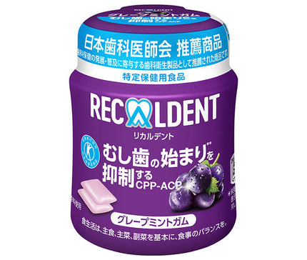 Mondelez Japan Recaldent Grape Mint Bottle R (Gum) [Food for Specified Health Uses] 135.2g x 6 pieces