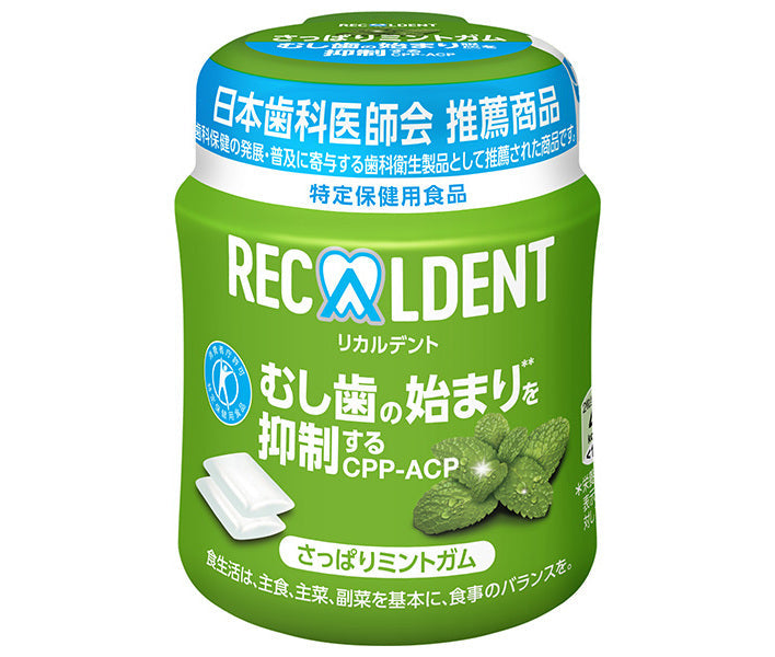 Mondelez Japan Recaldent Refreshing Mint Bottle R (Gum) [Food for Specified Health Uses] 135.2g x 6 pieces