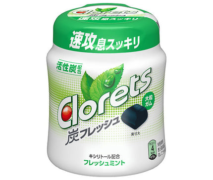 モンデリーズ・ジャパン クロレッツ 炭フレッシュ フレッシュミントボトルR(粒ガム) 112g×6個入【日本出荷】