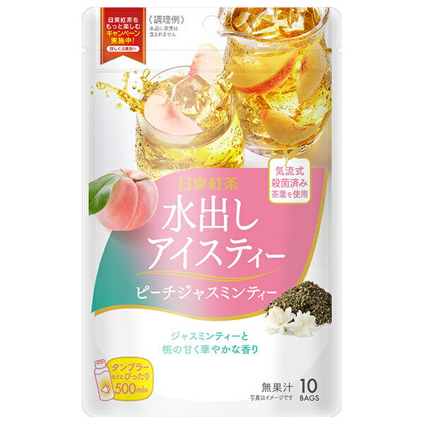 Mitsui Norin Nitto Black Tea Cold Brew Iced Tea Peach Jasmine Tea (3g x 10 bags) x 24 (6 x 4) bags [Shipped in Japan]