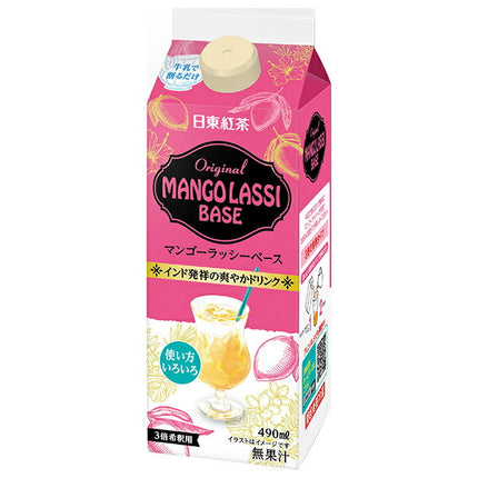 Mitsui Norin Nitto Black Tea Mango Lassi Base 490ml paper pack x 12 bottles [shipped in Japan]