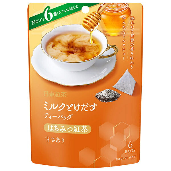 三井農林 日東紅茶 ミルクとけだすティーバッグはちみつ紅茶 (7.2g×6袋)×24袋入【日本出荷】