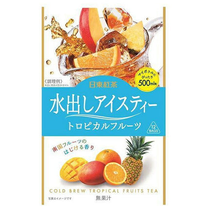 Mitsui Norin Nitto Thé noir infusé à froid Thé glacé Sachets de thé aux fruits tropicaux 4 g x 12 sachets x 24 sachets 