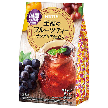 Boisson fruitée à la sangria, style thé noir, de la marque Mitsui Norin Nitto, 9,5g x 8 sachets x 24 (6 x 4) paquets.