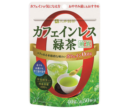 三井農林 三井銘茶 カフェインレス緑茶 煎茶 40g×24(6×4)個入