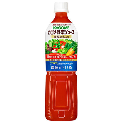 Kagome Vegetable Juice, No Added Salt, Foods with Function Claims, 720ml PET Bottles x 15 [Ships from Japan]
