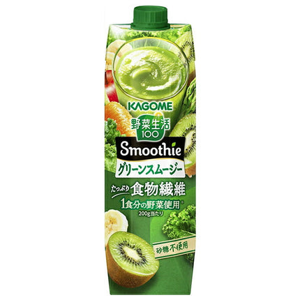 Kagome Yasai Seikatsu 100 Smoothie Green Smoothie 1000g paper pack x 6 bottles [shipped in Japan]