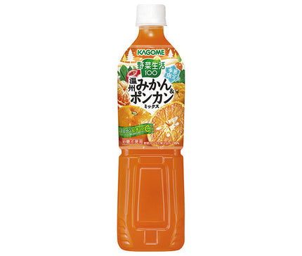 Kagome Vegetable Life 100 Unshu Mandarin Orange & Ponkan Mix 720ml PET Bottle x 15 Bottles 