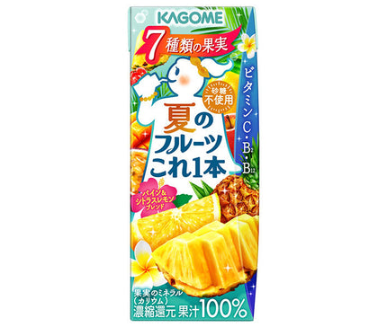 [11/25~ 10% off all products!!] Kagome Summer Fruits Koreippon Pineapple & Citrus Lemon Blend 200ml paper pack x 24 bottles