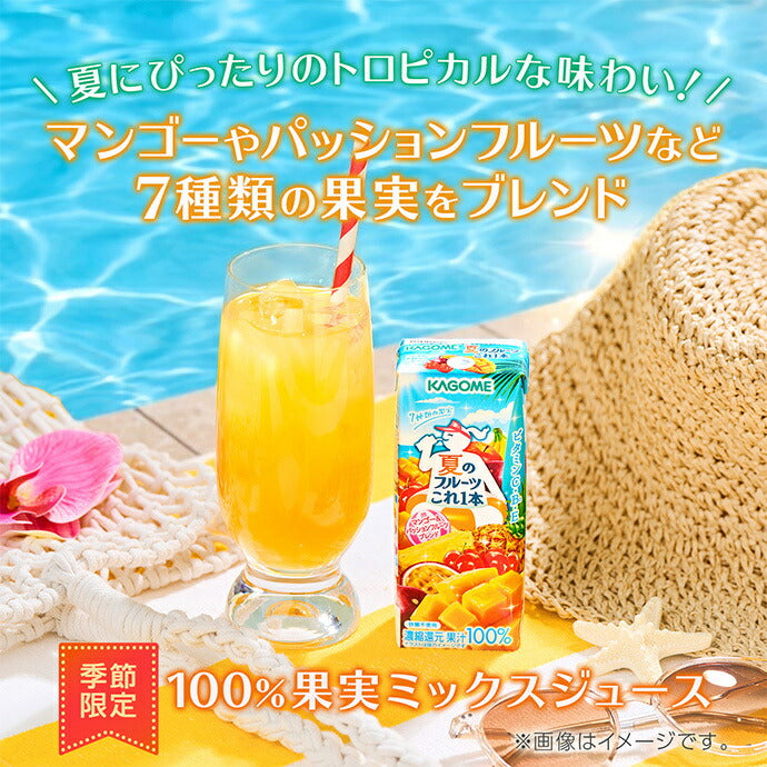 カゴメ 夏のフルーツこれ一本 マンゴー&パッションフルーツブレンド 200ml紙パック×24本入【日本出荷】
