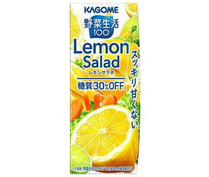 [11/25~ 10% off all products!!] Kagome Vegetable Life 100 Lemon Salad 200ml paper pack x 24 bottles