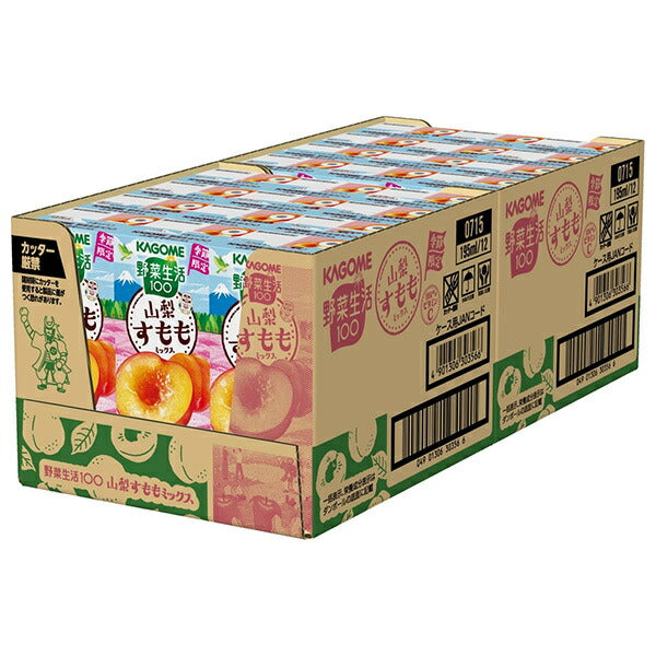 Kagome Yasai Seikatsu 100 Yamanashi Plum Mix 195ml paper pack x 24 bottles [shipped in Japan]
