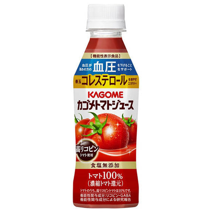 Kagome Tomato Juice, No salt added, High lycopene tomato used [Food with functional claims] 257ml plastic bottles x 24 pieces [Shipped in Japan]