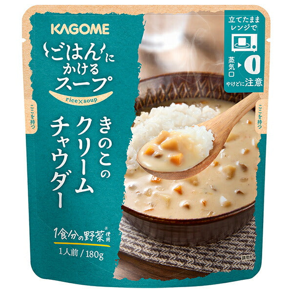 Kagome Rice Soup Mushroom Cream Chowder 180g x 30 bags [Shipped in Japan]