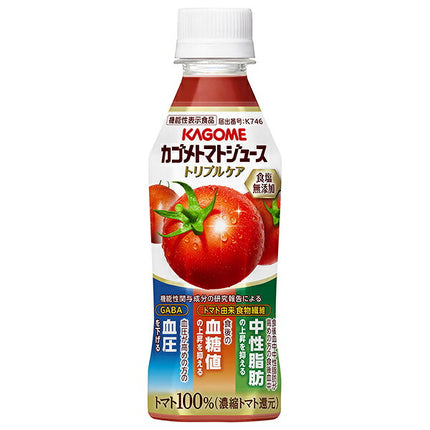 Kagome Kagome Tomato Juice Triple Care, No Salt Additive, 265g PET bottles x 24 pieces [Shipped in Japan]