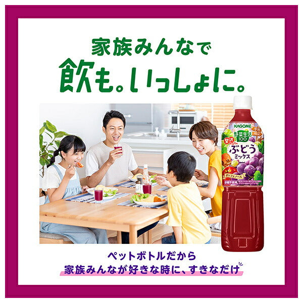 カゴメ 野菜生活100 贅沢仕立ての ぶどうミックス 720mlペットボトル×15本入【日本出荷】