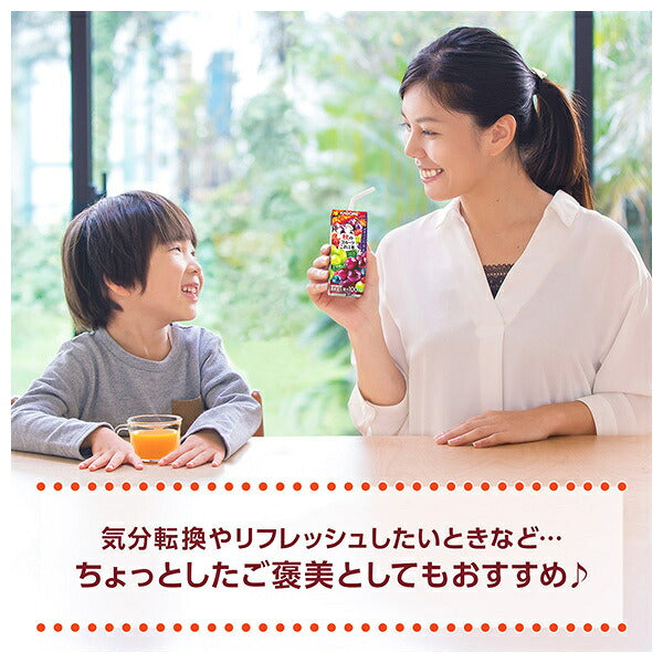 カゴメ 秋のフルーツこれ一本 ぶどう&ミックスベリーブレンド リーフパック 200ml紙パック×24本入【日本出荷】