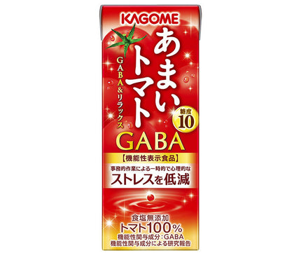 [11/25~ 10% off all products!!] Kagome Sweet Tomato GABA & Relax [Functional Food] 195ml paper pack x 24 bottles