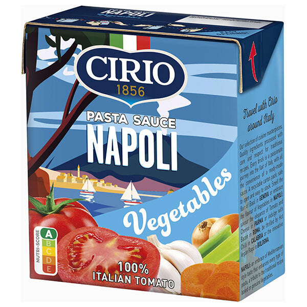 モンテ物産 チリオ パスタソース ナポリ トマト&ベジタブル 340g紙パック×12個入