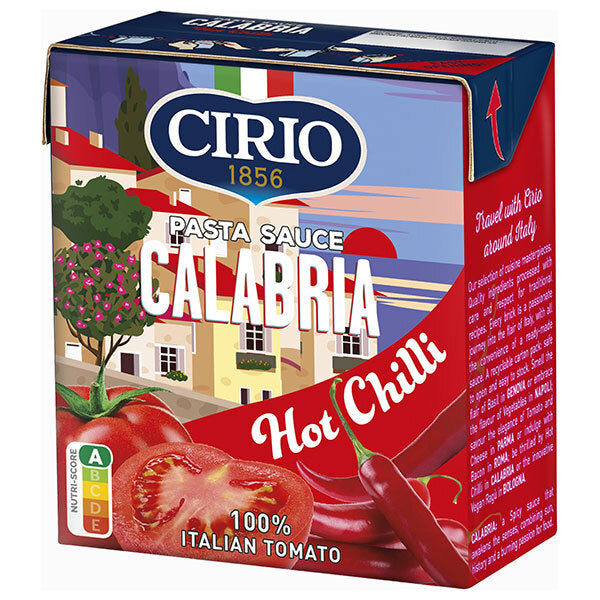 モンテ物産 チリオ パスタソース カラブリア トマト&唐辛子 340g紙パック×12個入