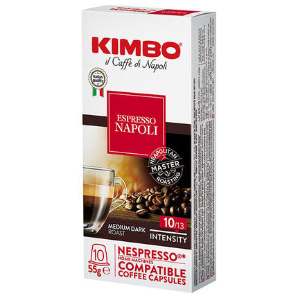 モンテ物産 キンボ カプセルコーヒー ナポリ 55g(5.5g×10)×10本入