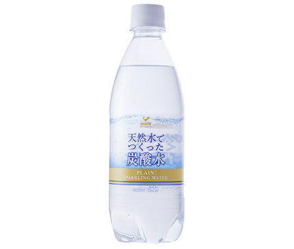 Tominaga Trading Kobe Settlement Eau gazéifiée à base d'eau naturelle Bouteilles en plastique de 500 ml x 24 bouteilles 