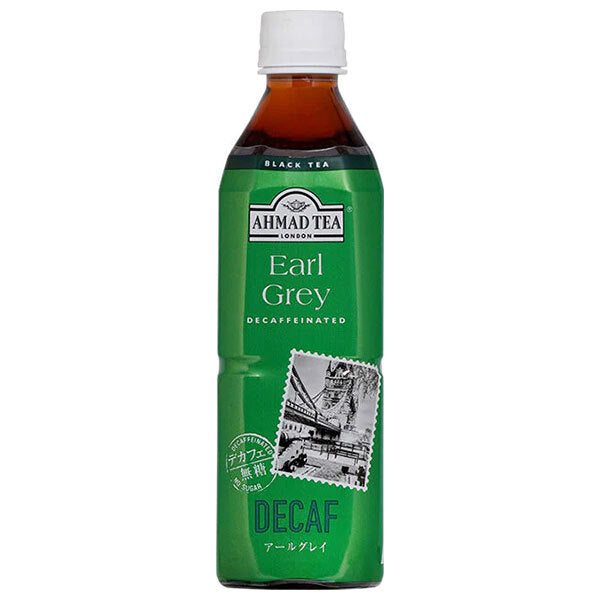 Tominaga Boeki AHMAD TEA Decaf Earl Grey Tea 500 mL PET Bottles x 24 [Ships from Japan]