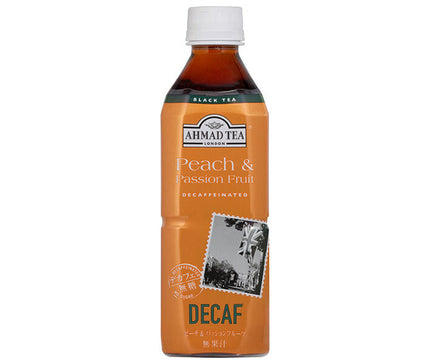 Tominaga Boeki Ahmad Tea Decaf Peach & Passion Fruit Tea 500ml plastic bottles x 24 bottles [shipped in Japan]