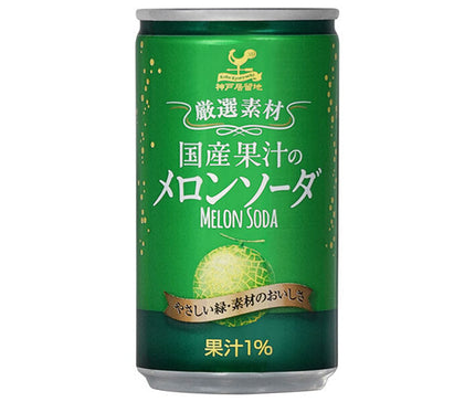 Tominaga Trading Kobe Foreign Settlement Domestic Fruit Juice Melon Soda 185ml Can x 20 Cans 