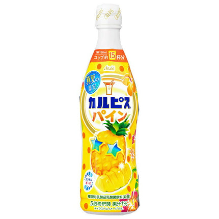 Asahi Soft Drinks Calpis Midsummer Fruit Pine Dilution 470ml Plastic Bottles x 12 Bottles [Shipped in Japan]