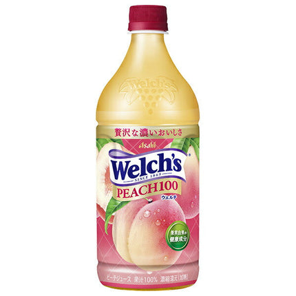 Asahi Soft Drinks Welch’s Peach 100 800g plastic bottles x 8 bottles [shipped in Japan]