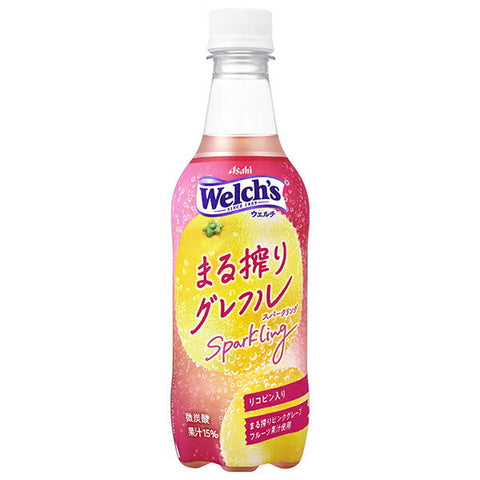 Asahi Beverages Welch's Maru Shibori Grapefruit Sparkling 450ml PET bottle x 24 bottles 