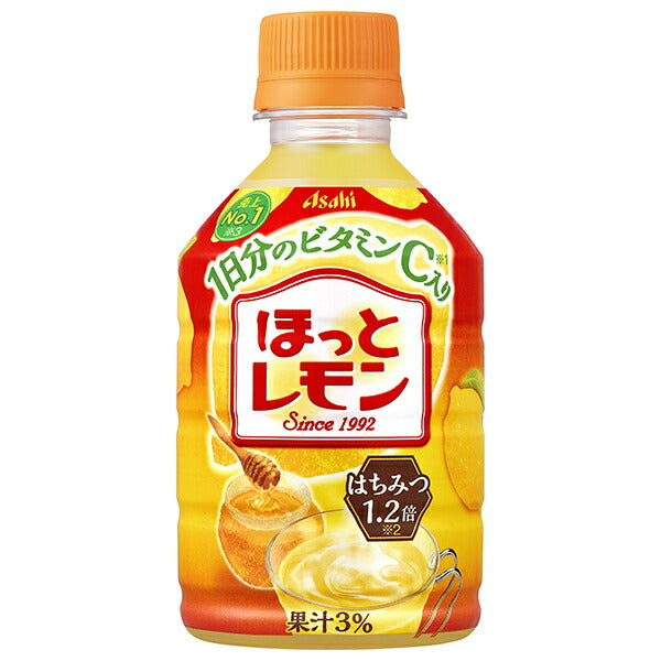 Asahi Beverage [For HOT] Hotto Lemon 280ml plastic bottle x 24 pieces [Shipped in Japan]