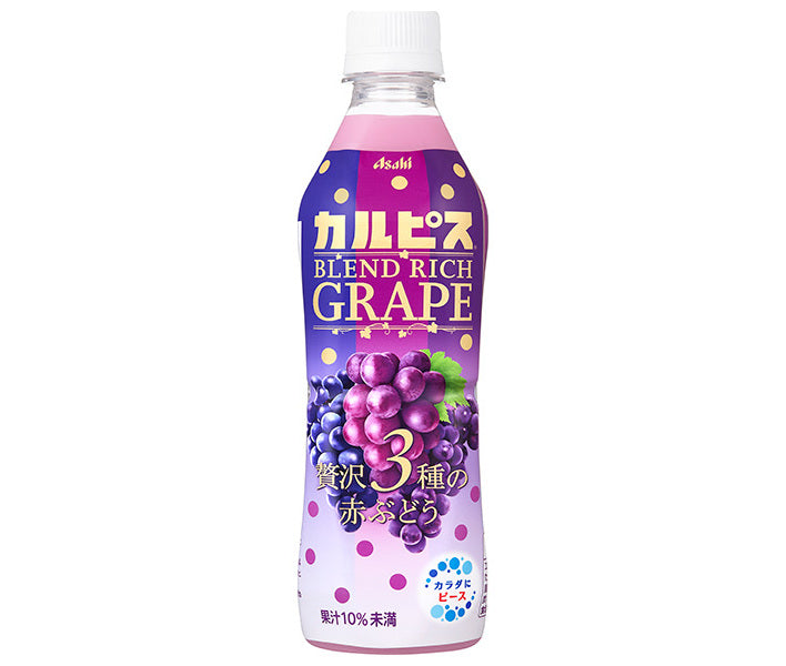 [11/25~ 10% off all products!!] Asahi Soft Drinks Calpis Blend Rich Grape Luxurious 3 types of red grapes 430ml PET bottle x 24 bottles