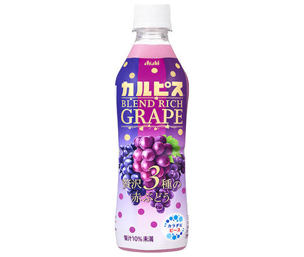 Asahi Soft Drinks Calpis Blend Rich Grape Luxurious 3 Types of Red Grape 430ml PET Bottle x 24 Bottles 