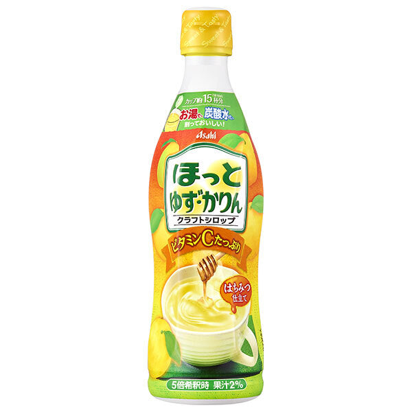 Asahi Soft Drinks Hotto Yuzu/Karin for dilution 470ml plastic bottle x 12 bottles [shipped in Japan]