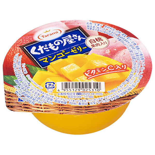 [11/25~ 10% OFF all products!!] [Best before date 2025.01.14 or later] Tarami Fruit Shop Mango Jelly with White Peach Pulp 160g x 36 (6 x 6) pieces