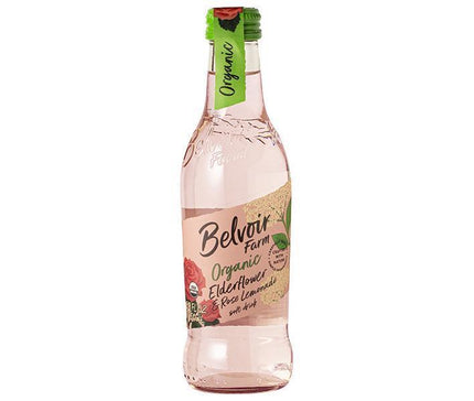 Yuki Foods Limonade biologique aux fleurs de sureau et à la rose, bouteille de 250 ml x 12 bouteilles 