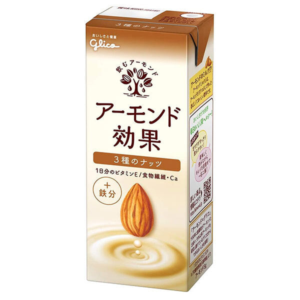 Glico Dairy Almond Effect 3 types of nuts 200ml paper pack x 24 pieces [shipped in Japan]