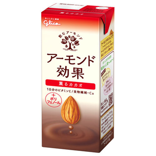 グリコ乳業 アーモンド効果 薫るカカオ 200ml紙パック×24本入【日本出荷】
