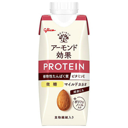 グリコ乳業 アーモンド効果 プロテイン マイルドカカオ 微糖 250g紙パック×12本入【日本出荷】