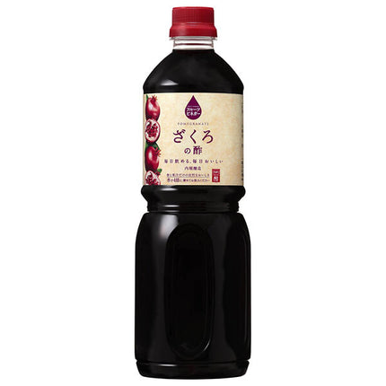 Uchibori Jozo Fruit Vinegar Pomegranate Vinegar 1L PET bottles x 12 bottles [Shipped in Japan]